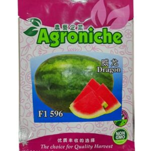 Benih Tembikai Merah Seedless Watermelon F1 596 Dragon Agroniche - ( 20g & 200g )